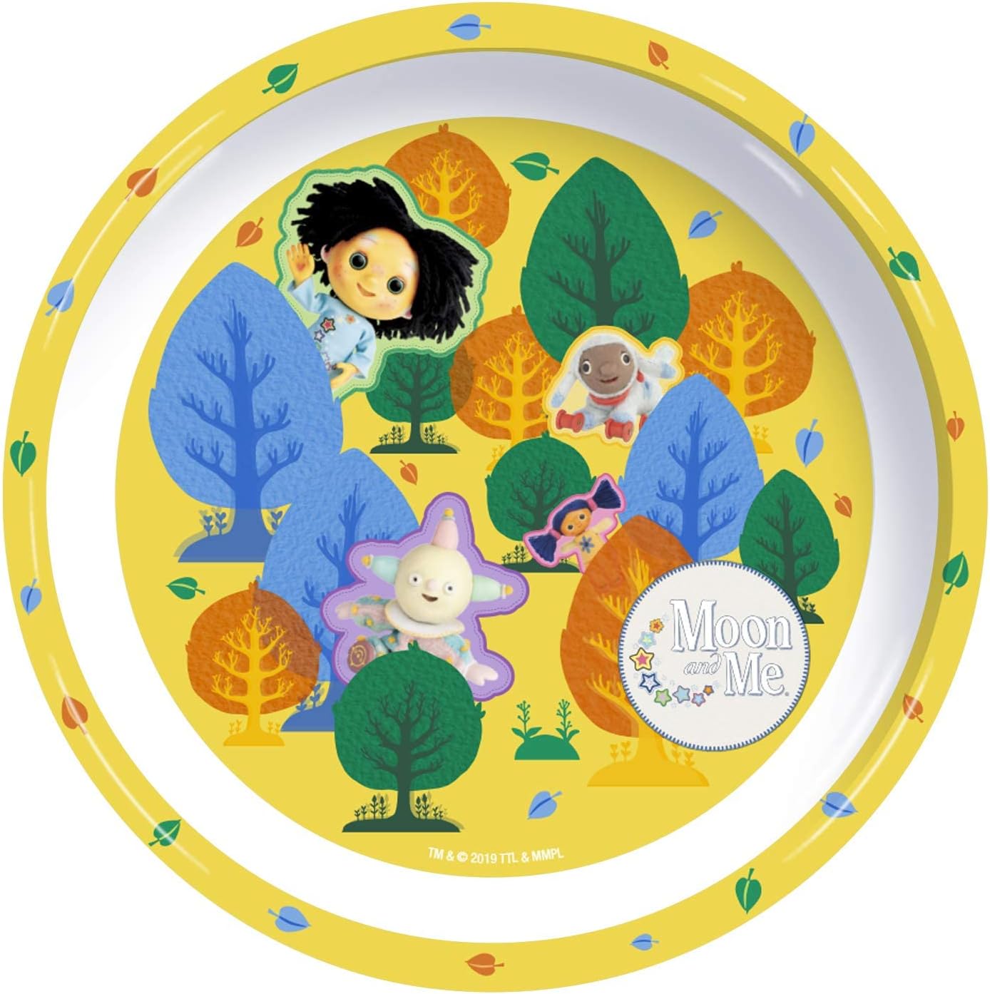 Moon and Me Kids 6 Piece Reusable Dinner Set - Plate/Bowl/Cup/Knife/Fork/Spoon - Childrens Dinnerware Tableware Cutlery Set