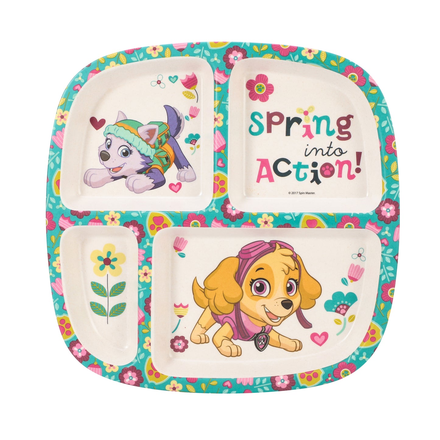 Paw Patrol Girl 4 Section Childrens Divided Breakfast Lunch Dinner Plate