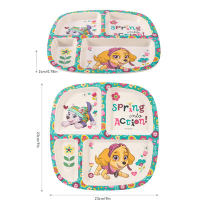 Paw Patrol Girl 4 Section Childrens Divided Breakfast Lunch Dinner Plate