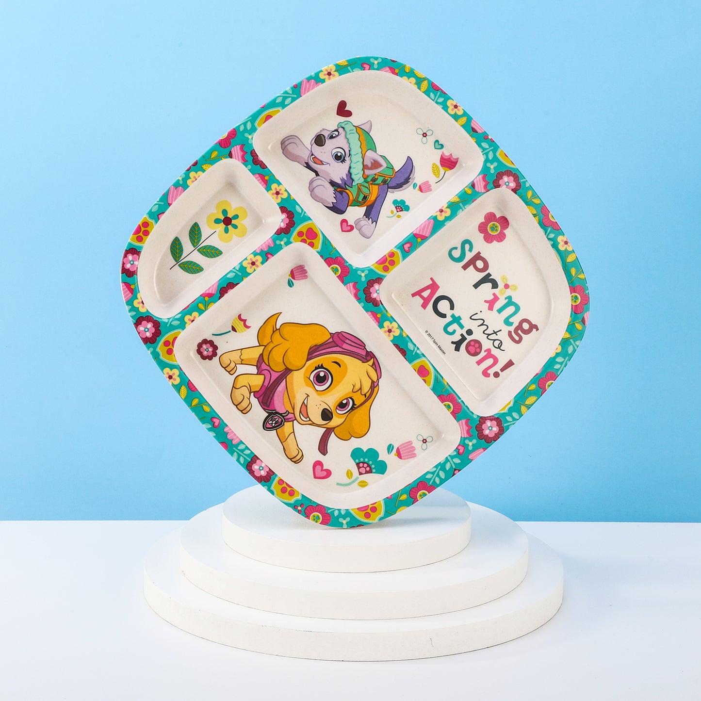 Paw Patrol Girl 4 Section Childrens Divided Breakfast Lunch Dinner Plate