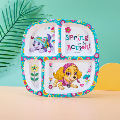 Paw Patrol Girl 4 Section Childrens Divided Breakfast Lunch Dinner Plate