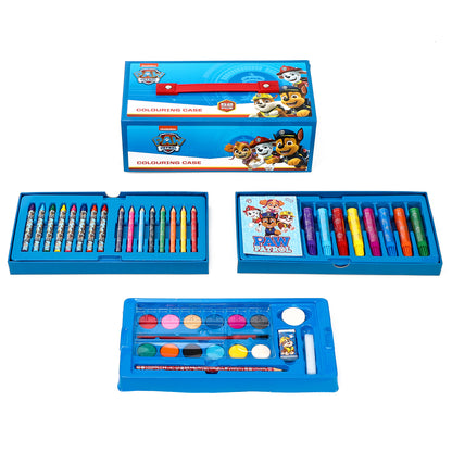Paw Patrol Boy 52pc Kids Colouring Sets with Watercolour Felt Tip Pens Crayons and Pencils Travel Set for Children