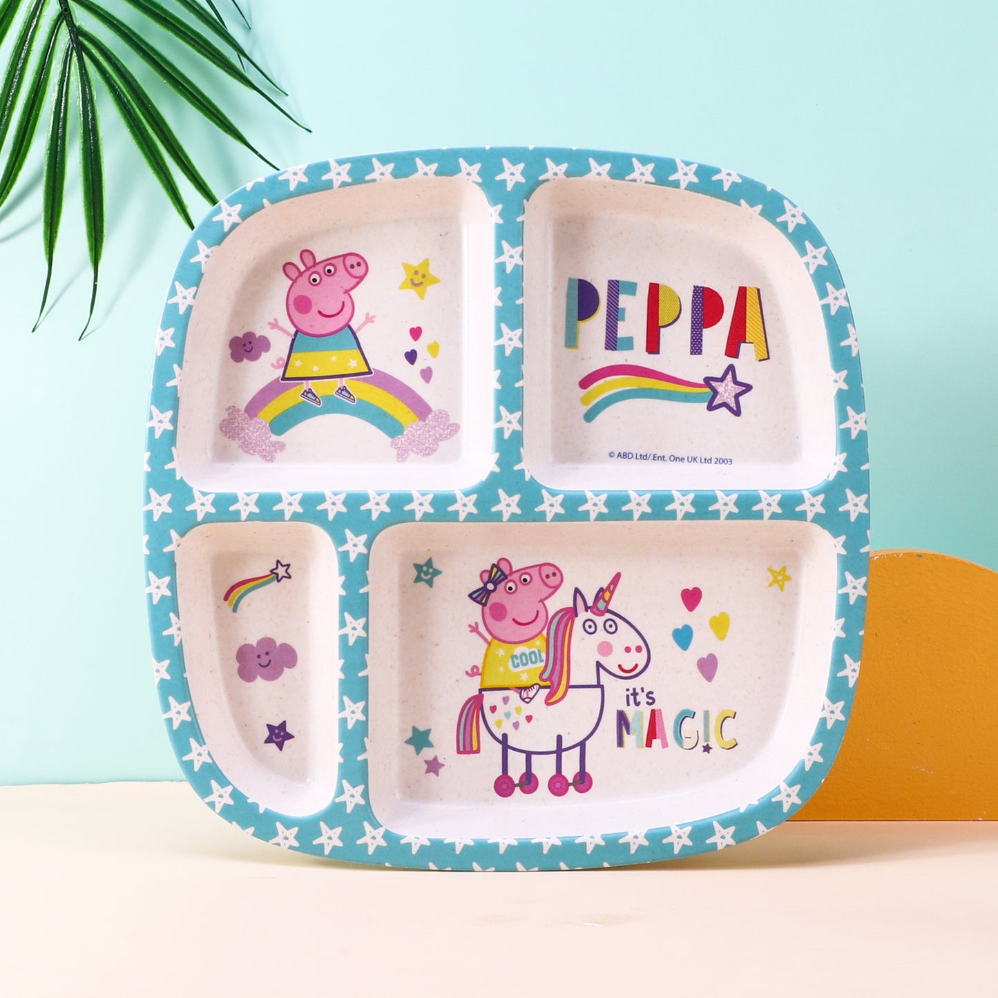 Peppa Pig 4 Section Childrens Divided Breakfast Lunch Dinner Plate