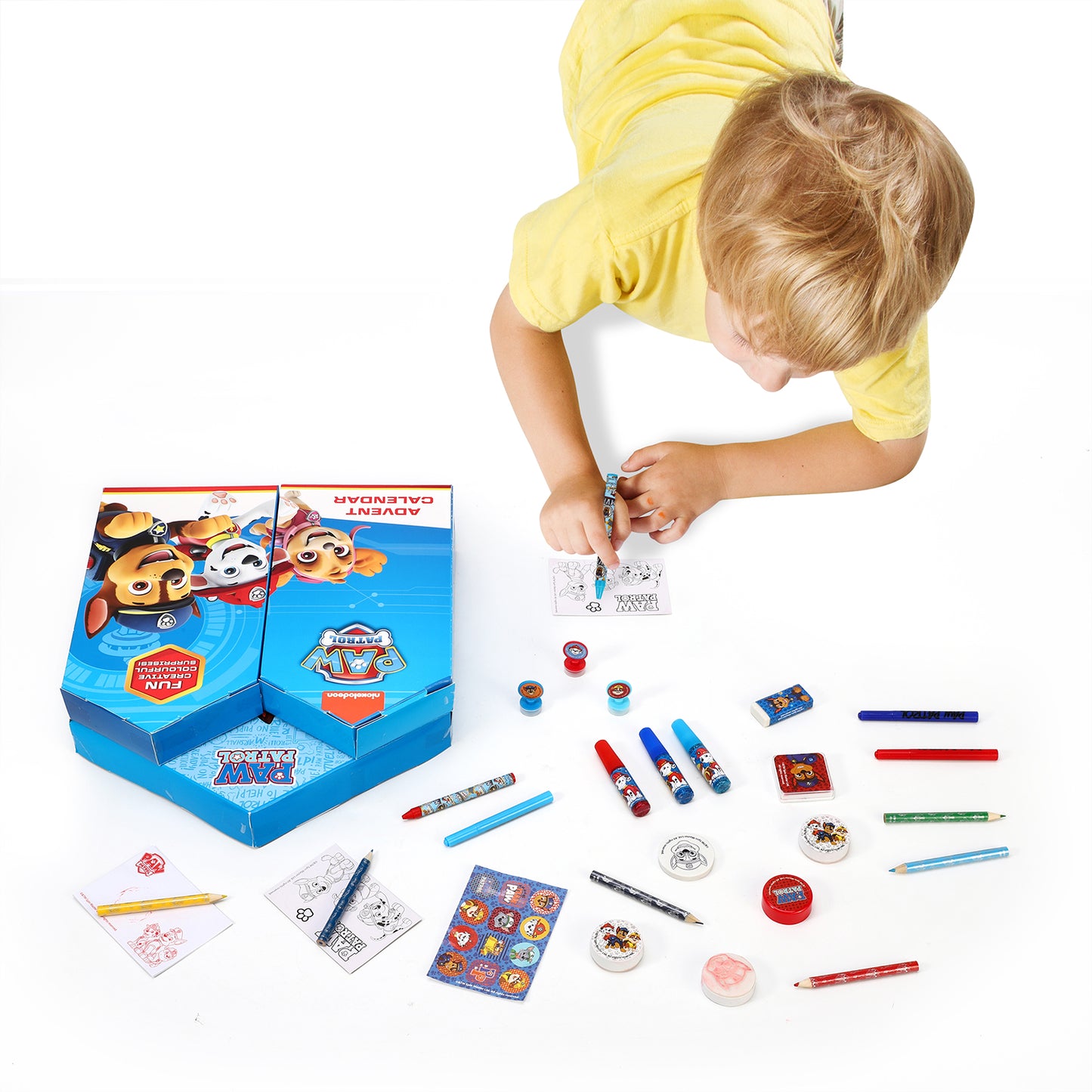 Paw Patrol Calendar Creative Art & Craft Stationery Set Kids Children Xmas Christmas Countdown Fun