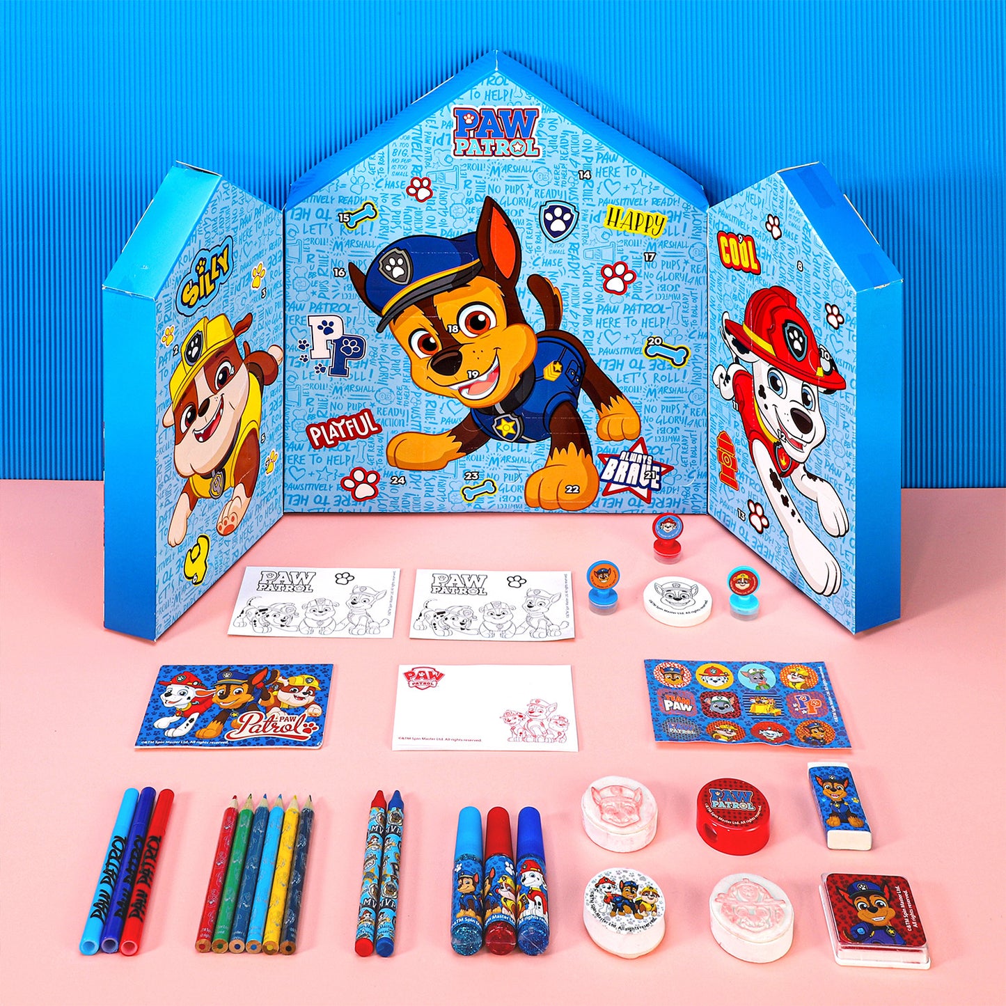 Paw Patrol Calendar Creative Art & Craft Stationery Set Kids Children Xmas Christmas Countdown Fun