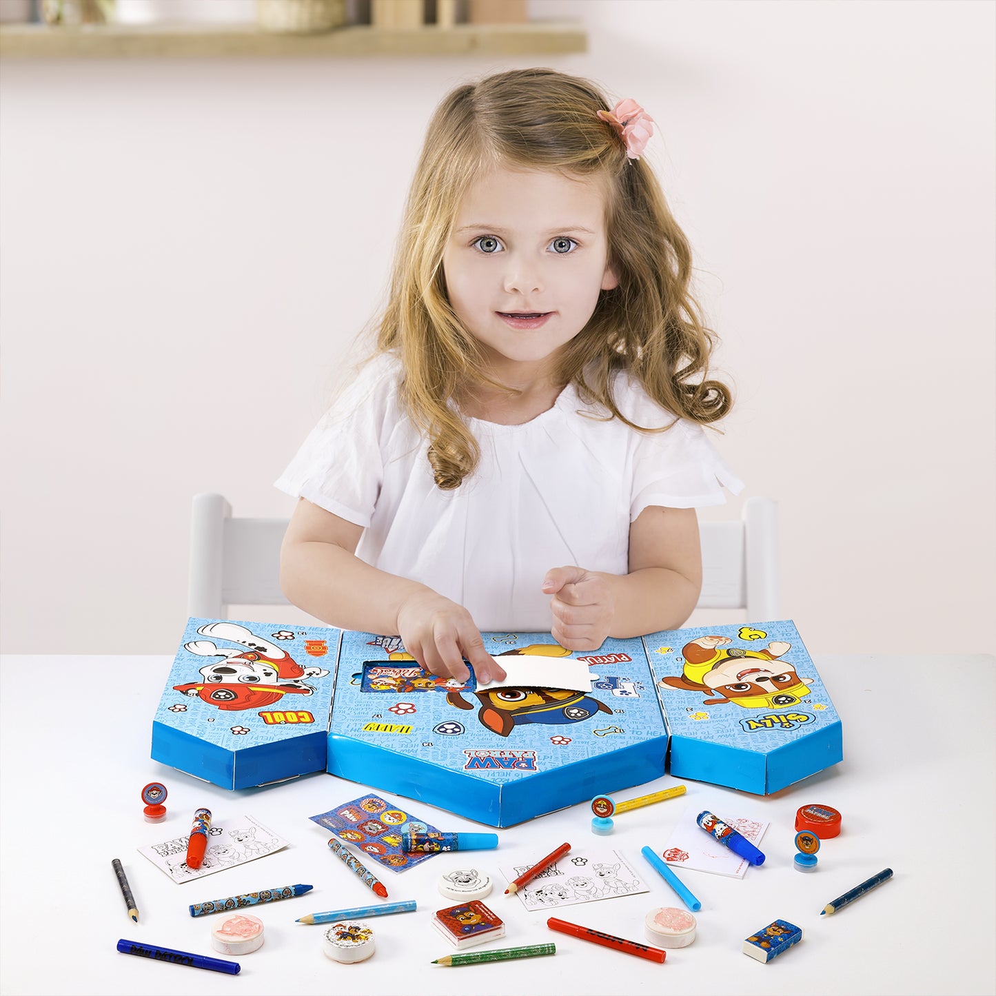 Paw Patrol Calendar Creative Art & Craft Stationery Set Kids Children Xmas Christmas Countdown Fun