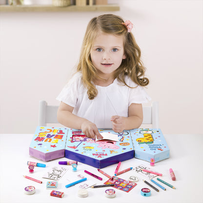Peppa Pig Calendar Creative Art & Craft Stationery Set Kids Children Xmas Christmas Countdown Fun