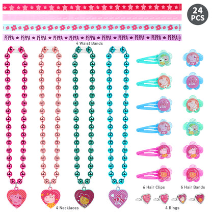 Peppa Pig Calendar Kids Jewellery Hair Set Children Xmas Christmas Countdown Fun