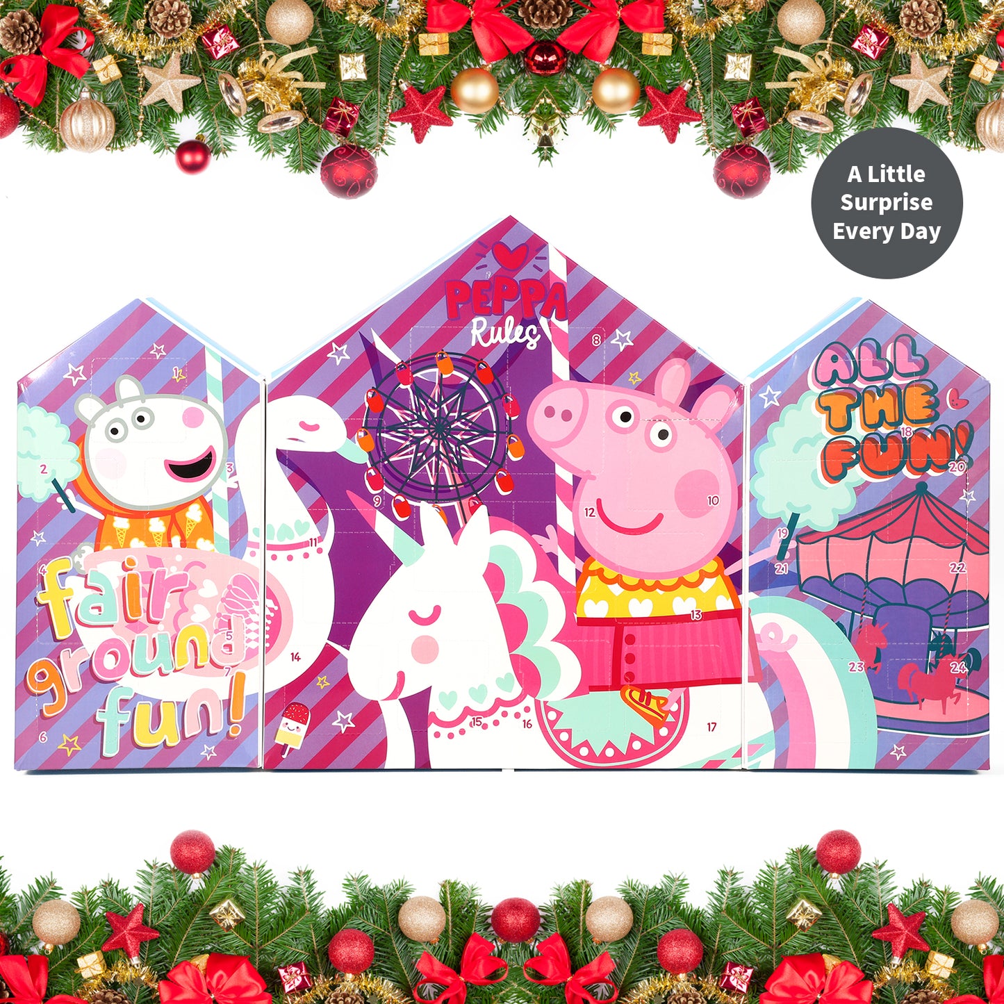 Peppa Pig Calendar Kids Jewellery Hair Set Children Xmas Christmas Countdown Fun