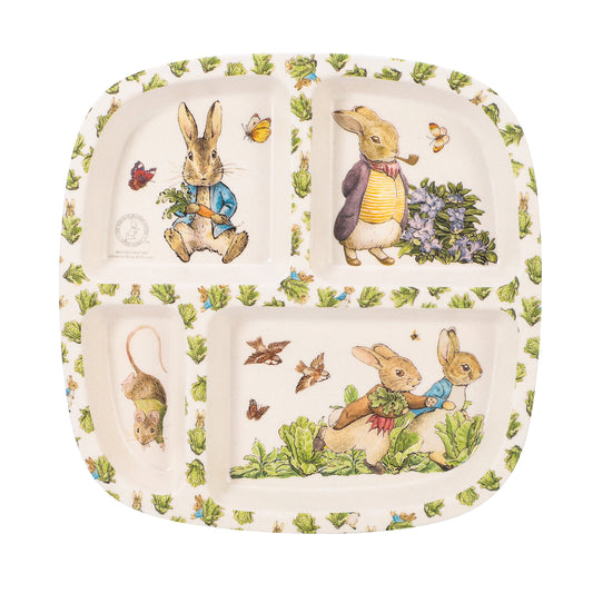 Peter Rabbit 4 Section Childrens Divided Breakfast Lunch Dinner Plate