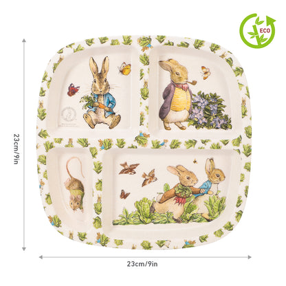Peter Rabbit 4 Section Childrens Divided Breakfast Lunch Dinner Plate