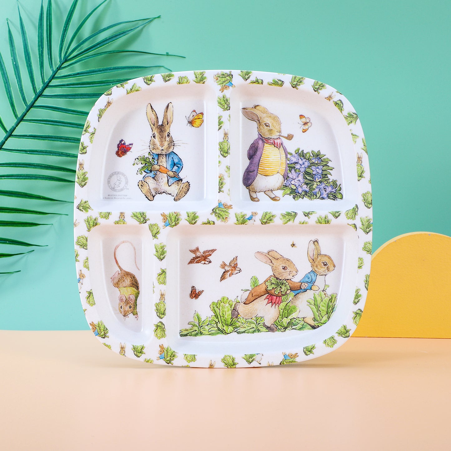 Peter Rabbit 4 Section Childrens Divided Breakfast Lunch Dinner Plate