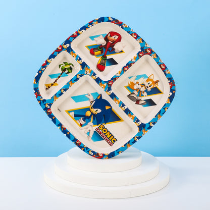 Sonic the Hedgehog 4 Section Childrens Divided Breakfast Lunch Dinner Plate