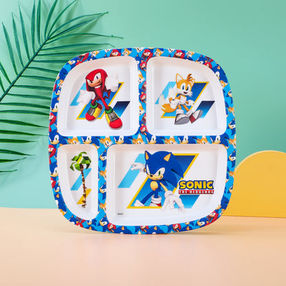 Sonic the Hedgehog 4 Section Childrens Divided Breakfast Lunch Dinner Plate