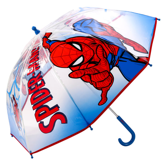 Spiderman Dome Umbrella for Kids Childrens Boys Girls Brolly with Safety Opening