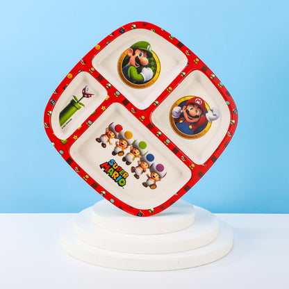 Super Mario 4 Section Childrens Divided Breakfast Lunch Dinner Plate