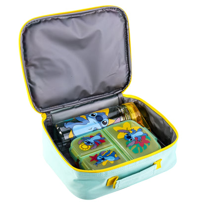 Stitch Kids Lunch Box Set – Insulated Lunch Bag, Multicompartment Lunch Box & 580ml Water Bottle, BPA Free