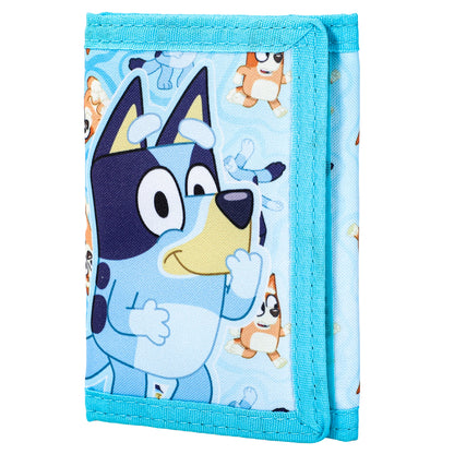 Bluey Kids Trifold Wallet Bingo Wallet with Hook & Loop Closure
