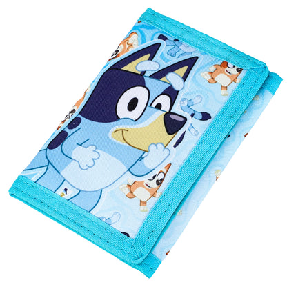 Bluey Kids Trifold Wallet Bingo Wallet with Hook & Loop Closure