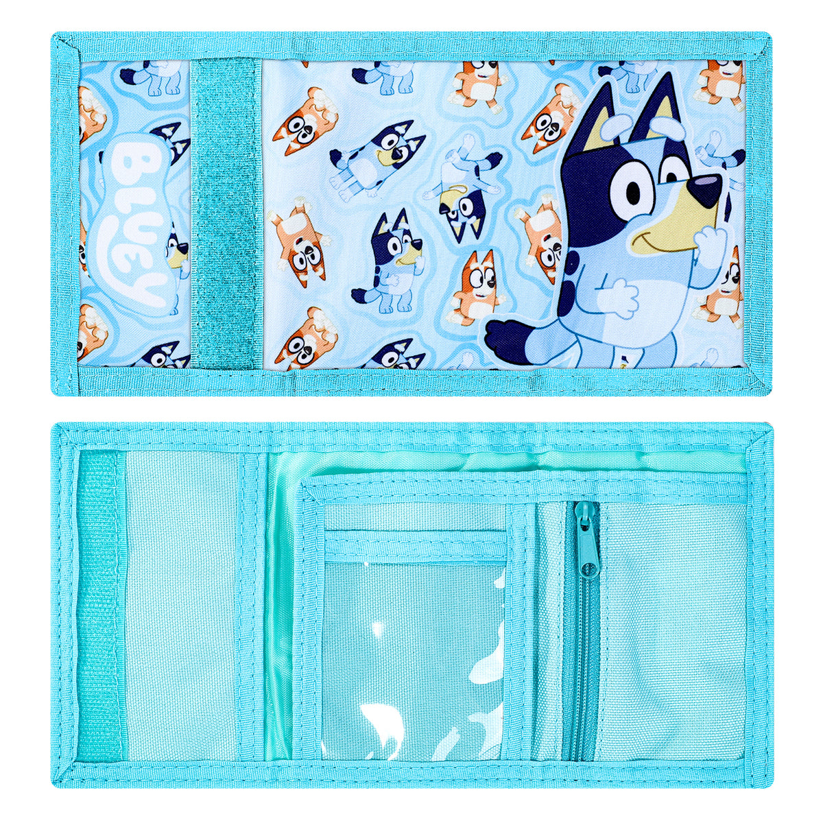 Bluey Kids Trifold Wallet Bingo Wallet with Hook & Loop Closure
