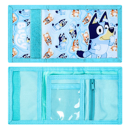 Bluey Kids Trifold Wallet Bingo Wallet with Hook & Loop Closure