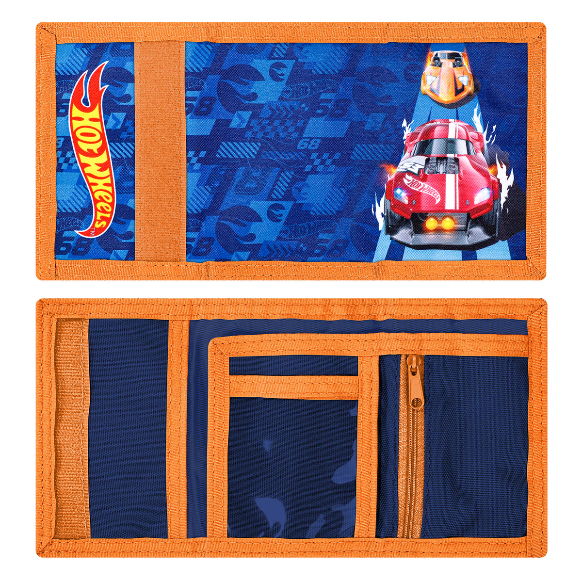 Hot Wheels Kids Trifold Wallet – Bluey & Bingo Wallet with Hook & Loop Closure