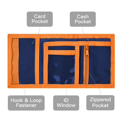 Hot Wheels Kids Trifold Wallet – Bluey & Bingo Wallet with Hook & Loop Closure