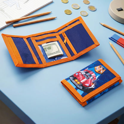 Hot Wheels Kids Trifold Wallet – Bluey & Bingo Wallet with Hook & Loop Closure
