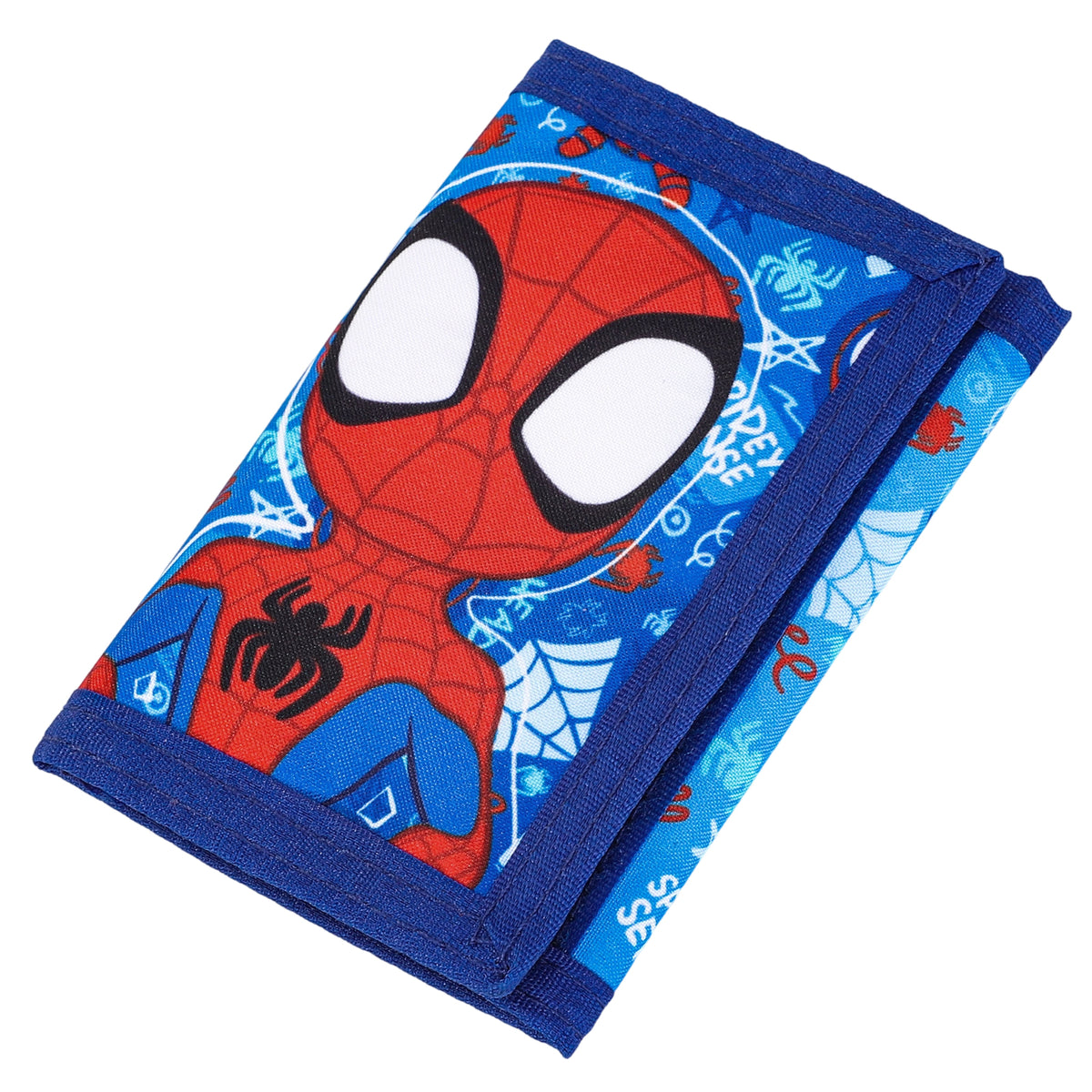 Marvel Spidey Trifold Wallet for Kids, Licensed Wallet with Hook & Loop Closure, Lightweight Compact Coin & Card Holder