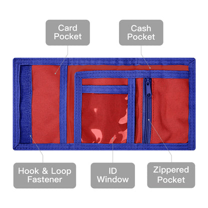 Marvel Spidey Trifold Wallet for Kids, Licensed Wallet with Hook & Loop Closure, Lightweight Compact Coin & Card Holder