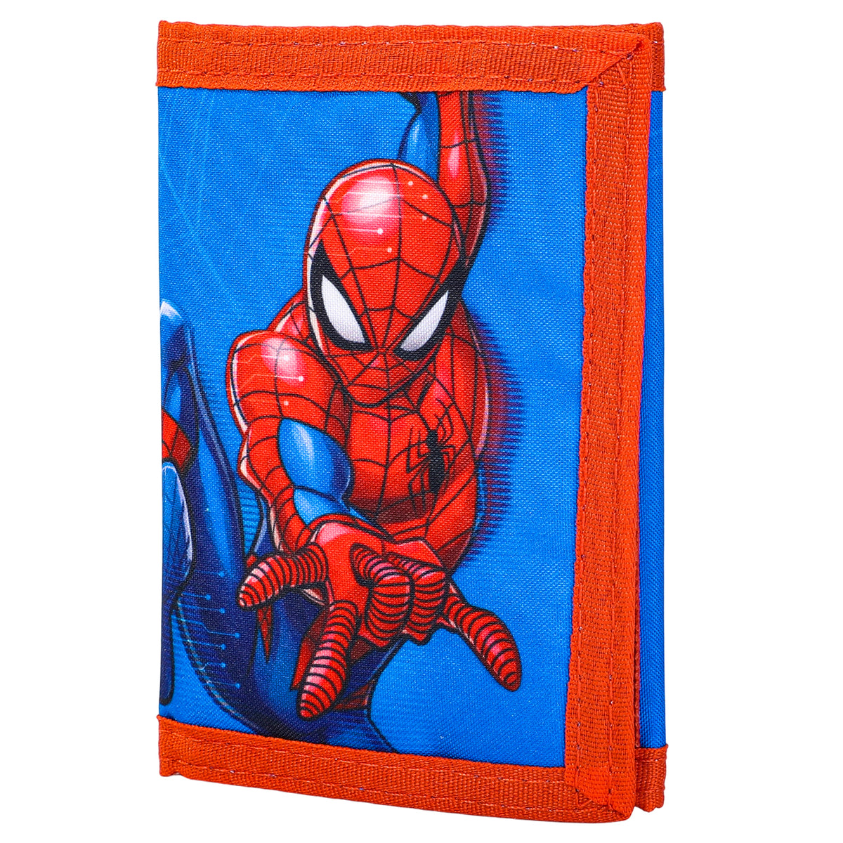 Marvel Spider-Man Trifold Wallet for Kids, Licensed Spider-Man Wallet with Hook & Loop Closure, Lightweight Compact Coin & Card Holder