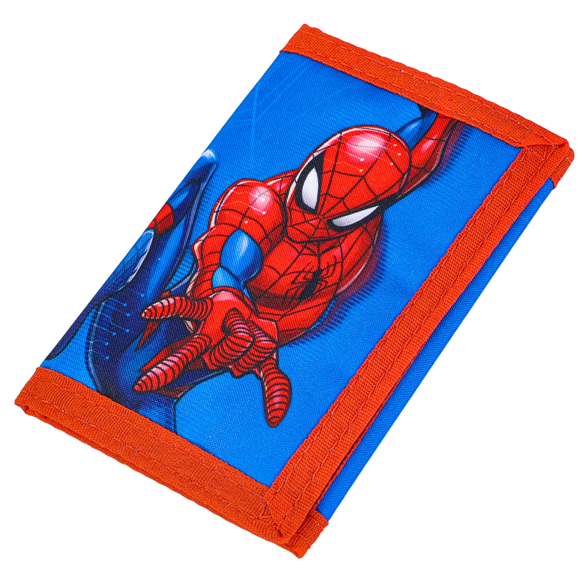 Marvel Spider-Man Trifold Wallet for Kids, Licensed Spider-Man Wallet with Hook & Loop Closure, Lightweight Compact Coin & Card Holder