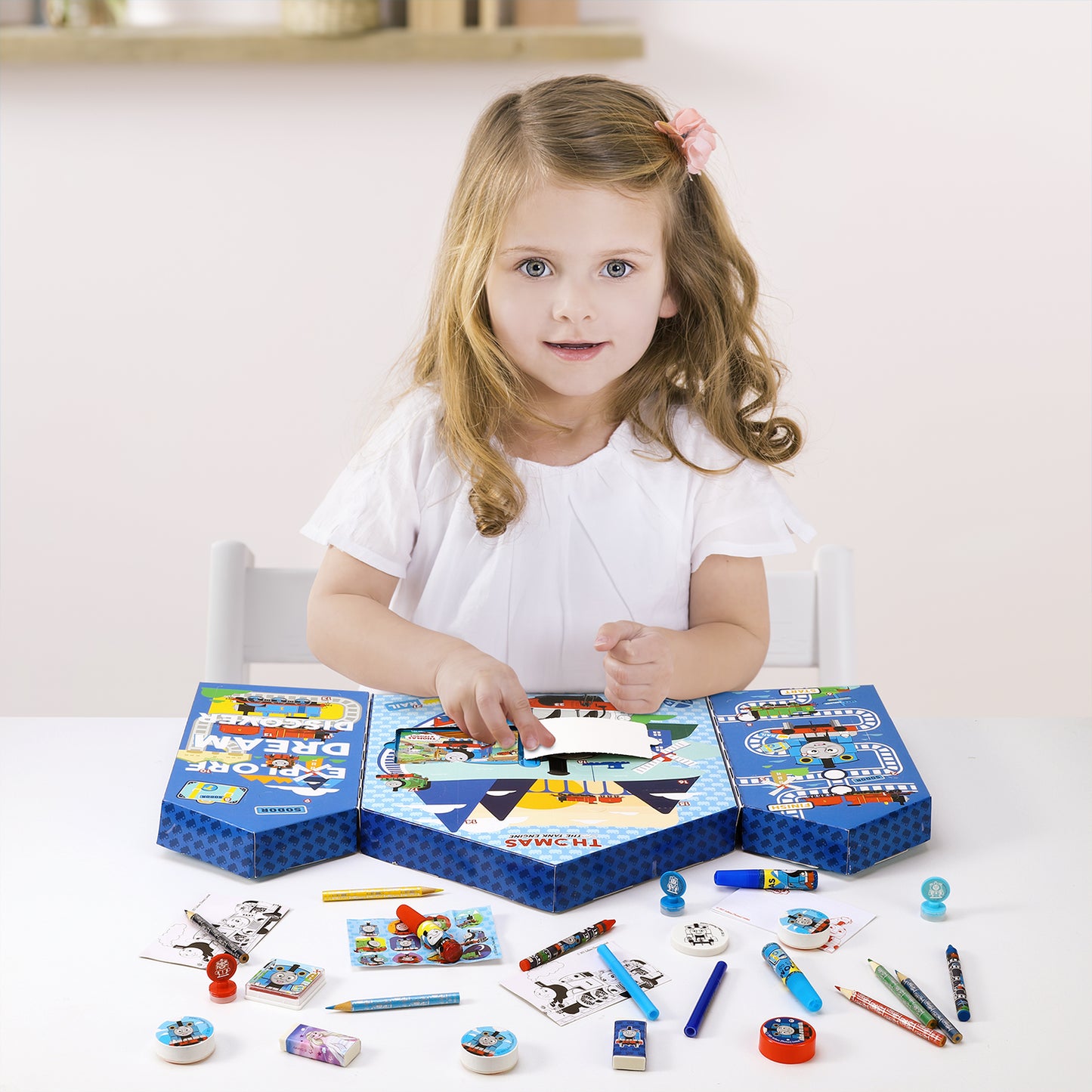 Thomas the Tank Engine Calendar Creative Art & Craft Stationery Set Kids Children Xmas Christmas Countdown Fun