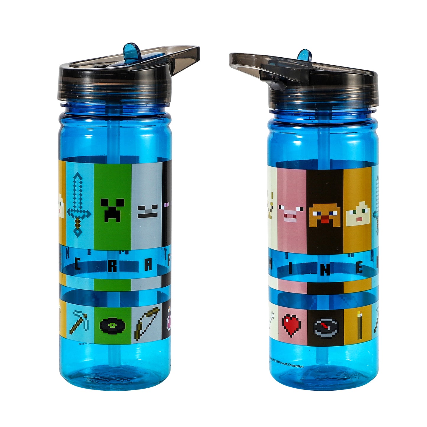 Minecraft 580ml Water Bottle for Kids School Drinks Bottle Made of Durable Tritan Reusable BPA Free