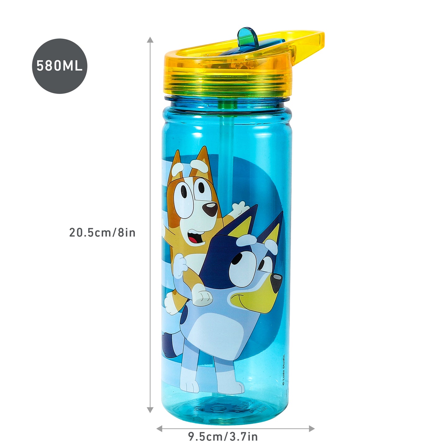 Bluey 580ml Water Bottle for Kids School Drinks Bottle Made of Durable Tritan Reusable BPA Free