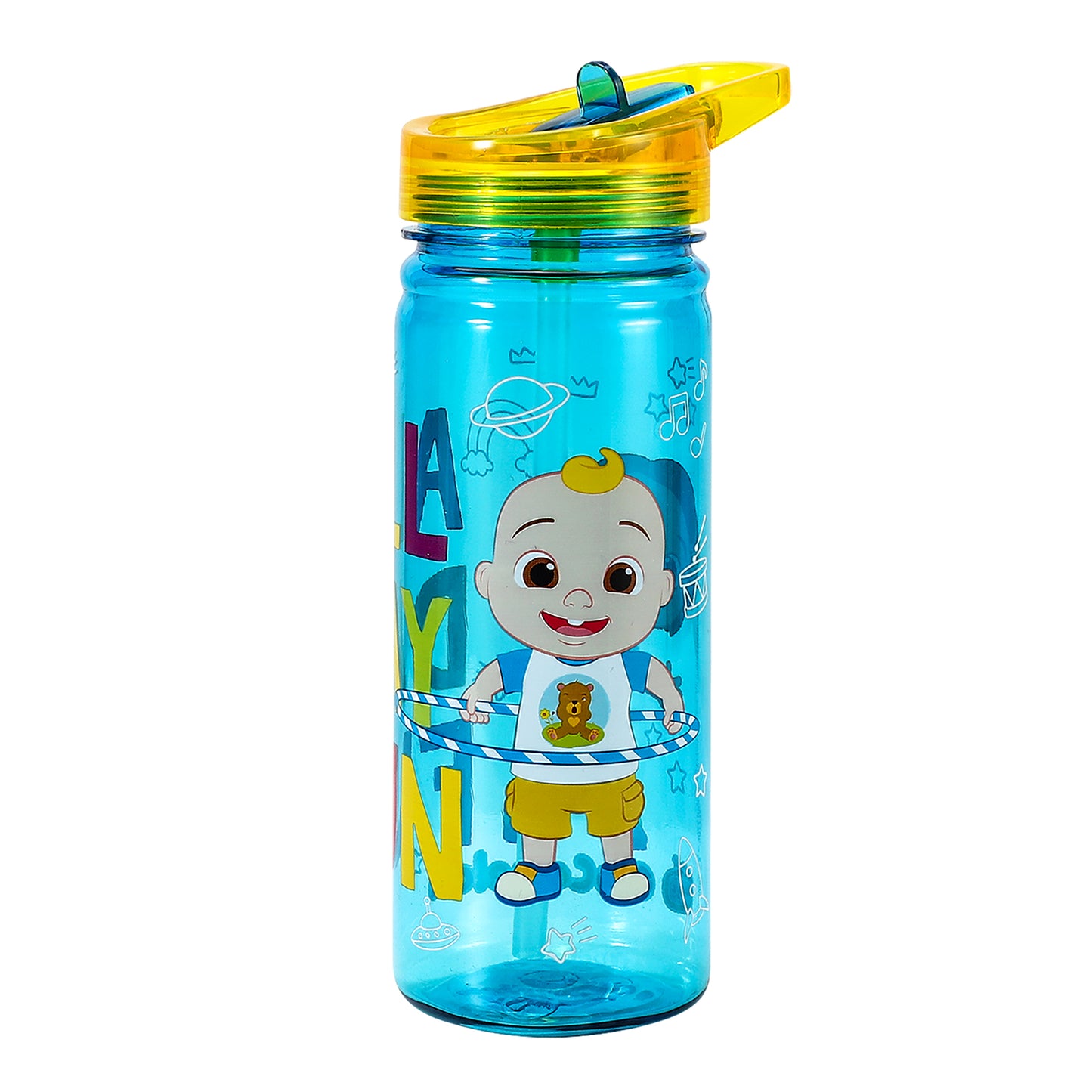 Cocomelon 580ml Water Bottle for Kids School Drinks Bottle Made of Durable Tritan Reusable BPA Free