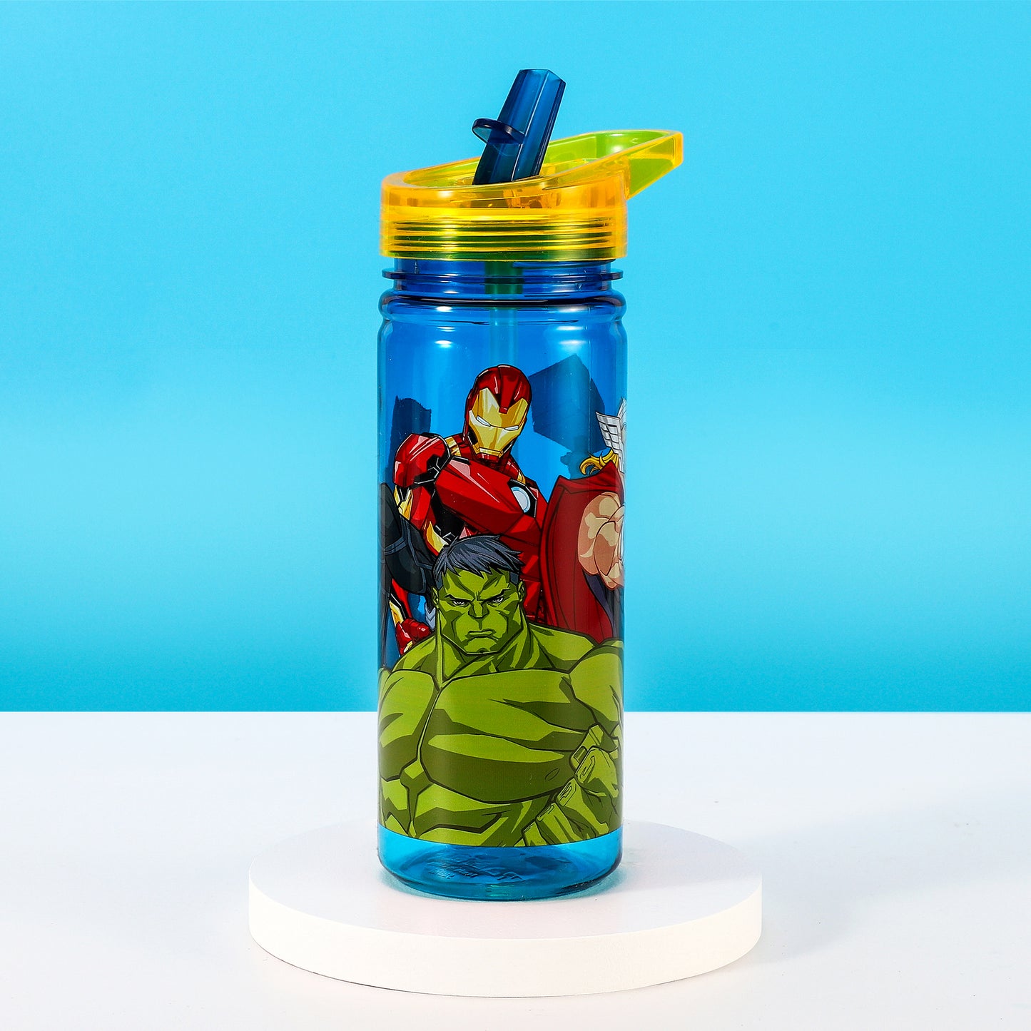 Avengers 580ml Water Bottle for Kids School Drinks Bottle Made of Durable Tritan Reusable BPA Free