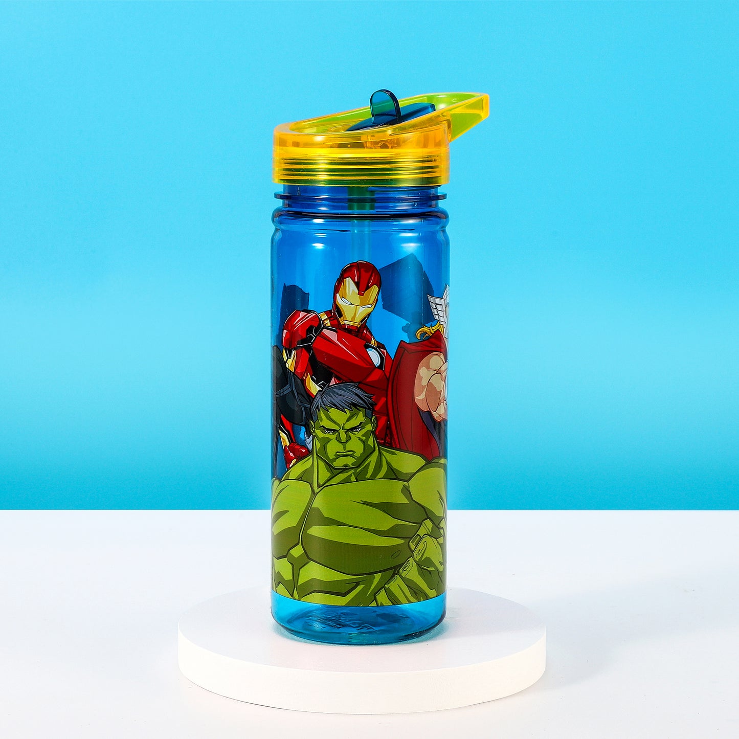 Avengers 580ml Water Bottle for Kids School Drinks Bottle Made of Durable Tritan Reusable BPA Free