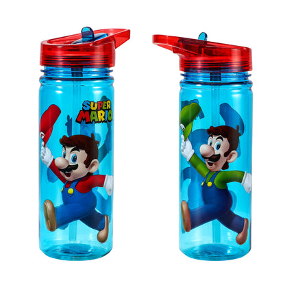 Super Mario 580ml Water Bottle for Kids School Drinks Bottle Made of Durable Tritan Reusable BPA Free