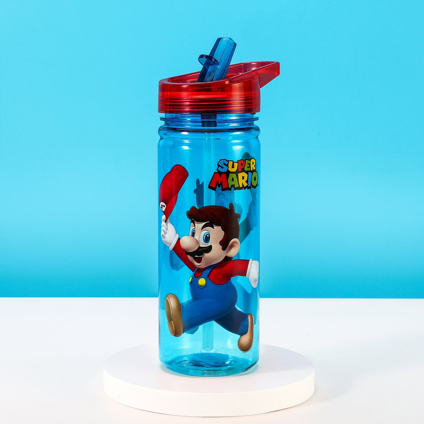 Super Mario 580ml Water Bottle for Kids School Drinks Bottle Made of Durable Tritan Reusable BPA Free