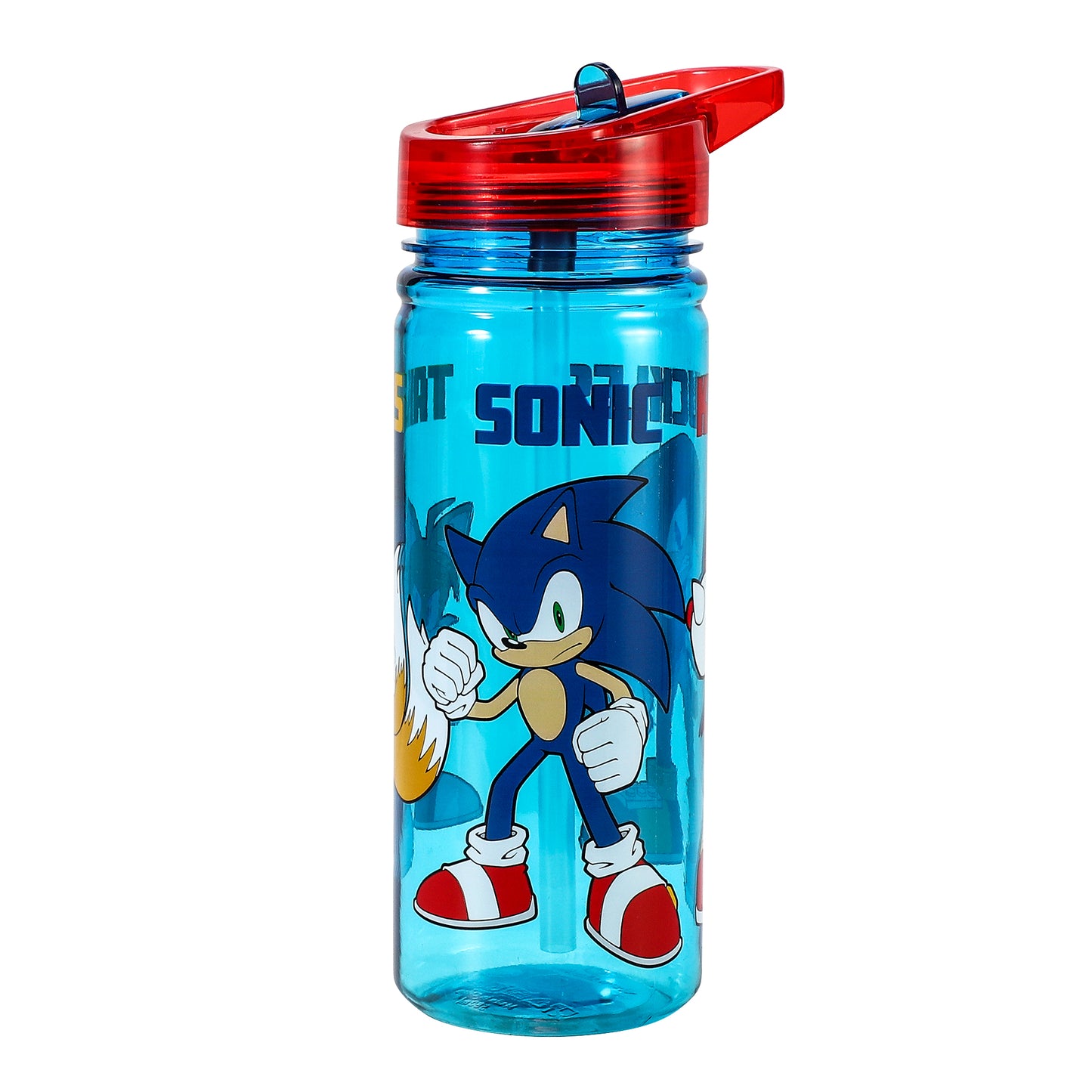 Sonic the Hedgehog 580ml Water Bottle for Kids School Drinks Bottle Made of Durable Tritan Reusable BPA Free