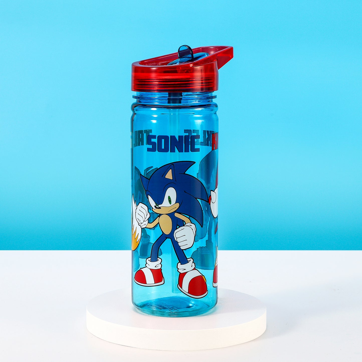 Sonic the Hedgehog 580ml Water Bottle for Kids School Drinks Bottle Made of Durable Tritan Reusable BPA Free