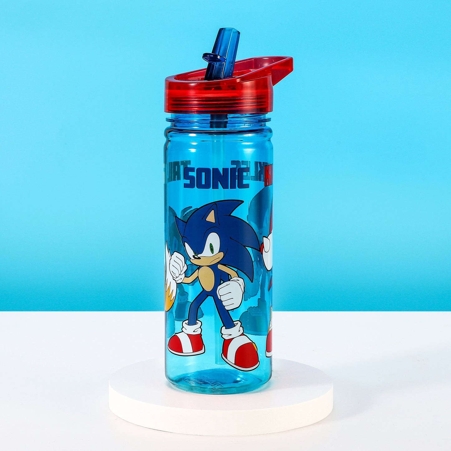 Sonic the Hedgehog 580ml Water Bottle for Kids School Drinks Bottle Made of Durable Tritan Reusable BPA Free