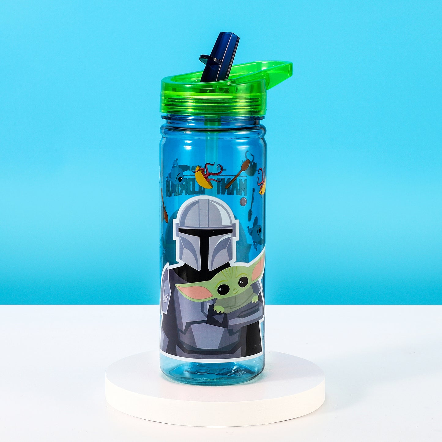 Star Wars Baby Yoda The Mandalorian 580ml Water Bottle for Kids School Drinks Bottle Made of Durable Tritan Reusable BPA Free