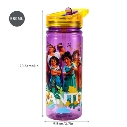 Encanto 580ml Water Bottle for Kids School Drinks Bottle Made of Durable Tritan Reusable BPA Free