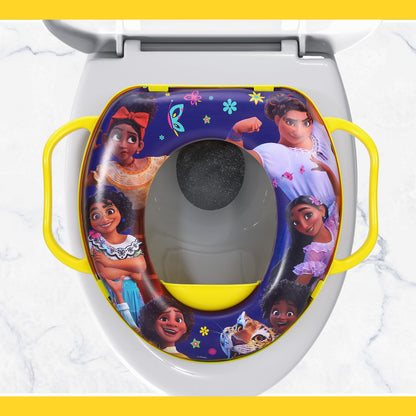 Encanto Soft Padded Potty Toilet Training Seat with Handles for Toddlers Kids Children, Portable for Travel & Easy to Clean