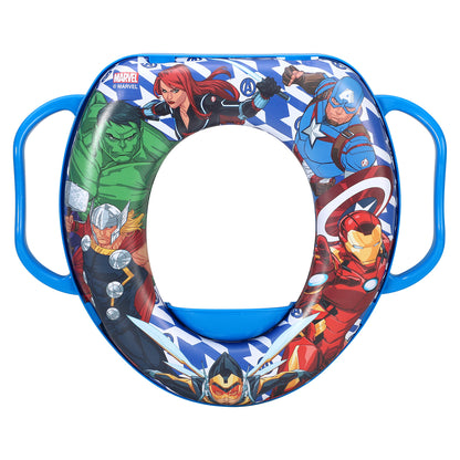 Avengers Soft Padded Potty Toilet Training Seat with Handles for Toddlers Kids Children, Portable for Travel & Easy to Clean