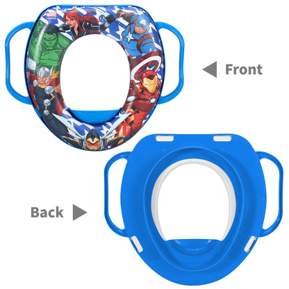 Avengers Soft Padded Potty Toilet Training Seat with Handles for Toddlers Kids Children, Portable for Travel & Easy to Clean