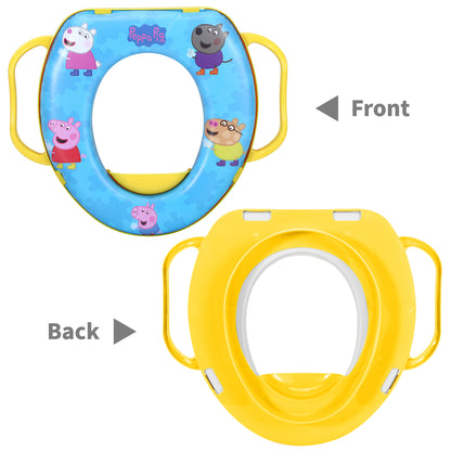 Peppa Pig Soft Padded Potty Toilet Training Seat with Handles for Toddlers Kids Children, Portable for Travel & Easy to Clean