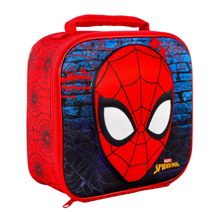 Spiderman 3D Rectangular Insulated Lunch Box Bag for Boys and Girls, Perfect Size for Packing Hot or Cold Snacks for School and Travel, BPA Free